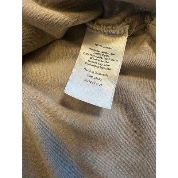 Haven Well Within Size Large Midi Dress 100% Cotton Tie Waist Lagenlook Neutral - Picture 8 of 10